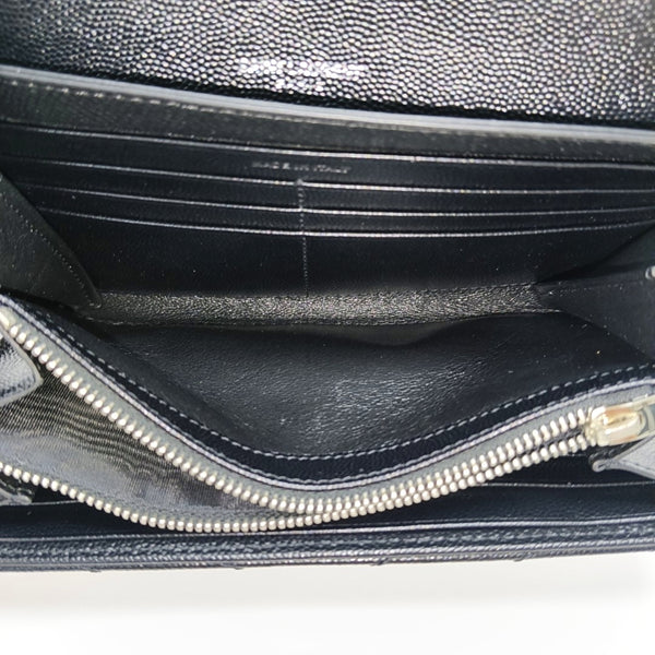 MONOGRAM Chevron Calfskin Black