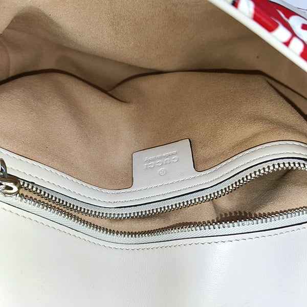 GG Marmont Medium Quilted Calfskin White
