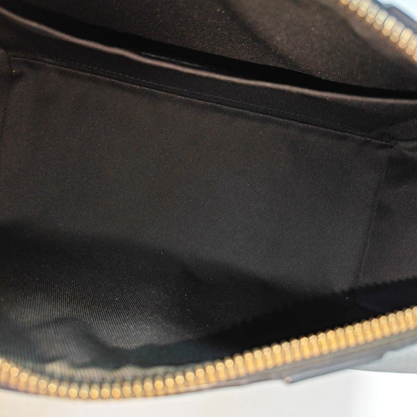 KEEPALL Monogram Coated Canvas Black