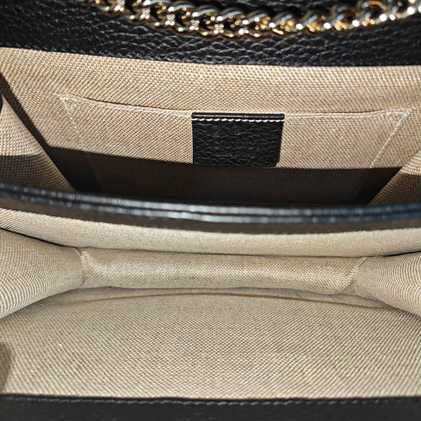 Interlocking G Small Calfskin Black
