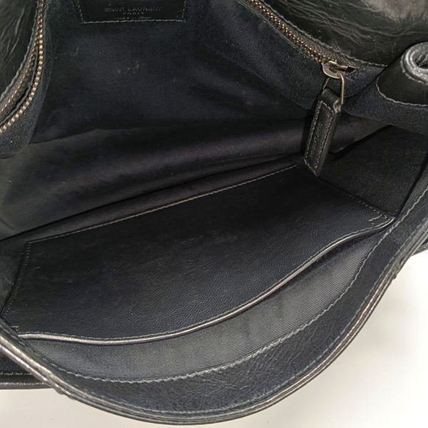 NIKI Medium Chevron Calfskin Black