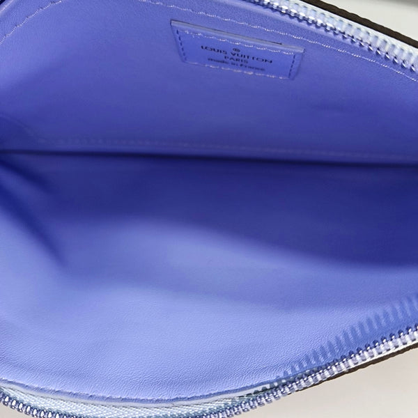 Coated Canvas Clutch Multicolor