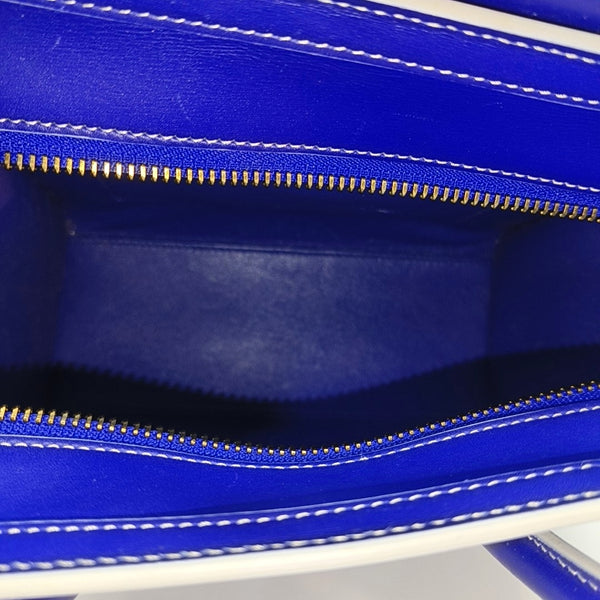 Authenticated pre-owned LUGGAGE Calfskin Blue - Tote Bag at Looply