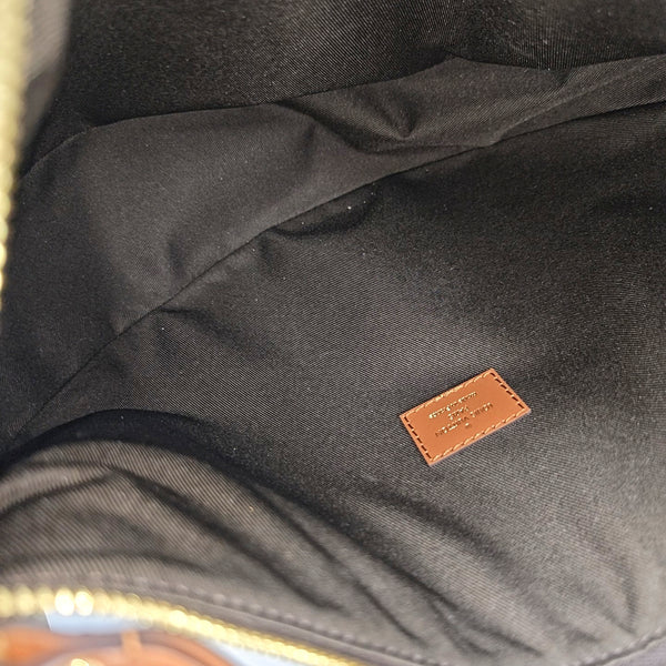 LOOP HOBO Monogram Coated Canvas Brown