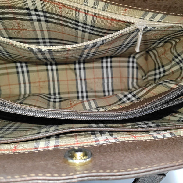 Calfskin Top Handle Bag Brown