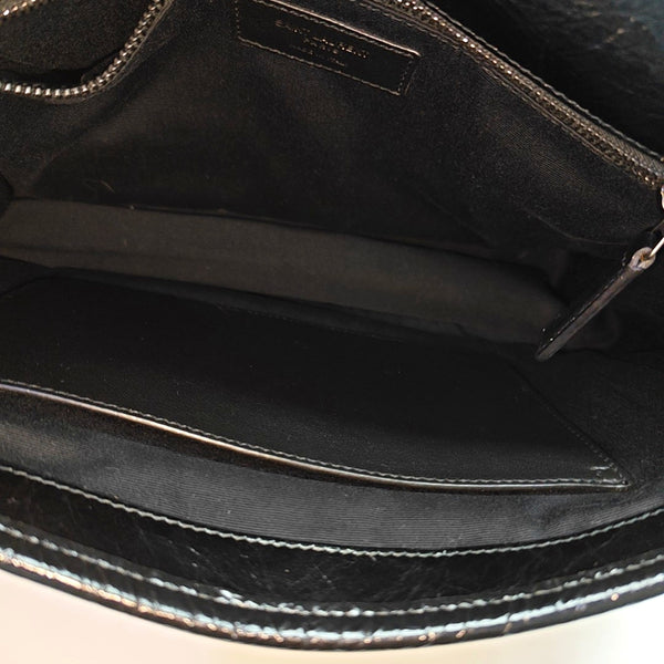 NIKI Medium Chevron Calfskin Black