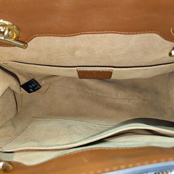 Padlock Small Monogram Coated Canvas Beige