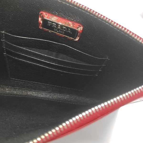 Calfskin Clutch Red