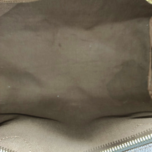 MONTORGUEI PM Monogram Coated Canvas Brown