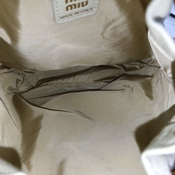 Fabric Bucket Bag Beige