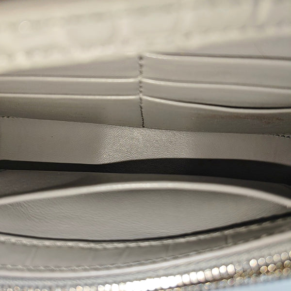 Hourglass Wallet On Chain Mini Calfskin Gray