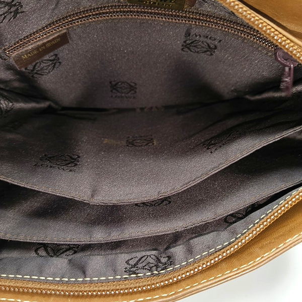 Lambskin Shoulder Bag Brown