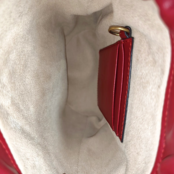 GG Marmont Mini Quilted Calfskin Red