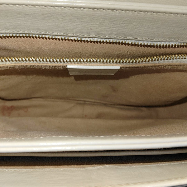 Authenticated pre-owned Horsebit 1955 Small Calfskin White - Shoulder Bag at Looply
