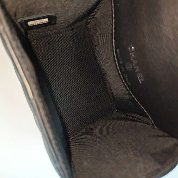 Quilted Calfskin Shoulder Bag Black