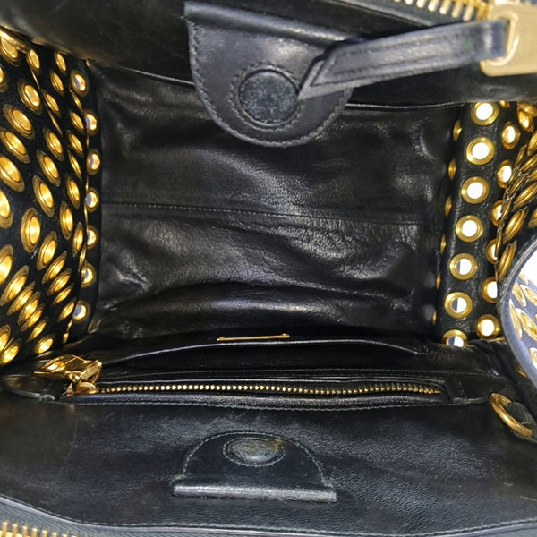 Zipper Wallet Quilted Lambskin Black
