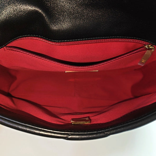 CHANEL 19 Small Quilted Lambskin Black