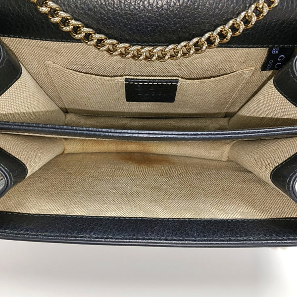 Interlocking G Small Calfskin Black