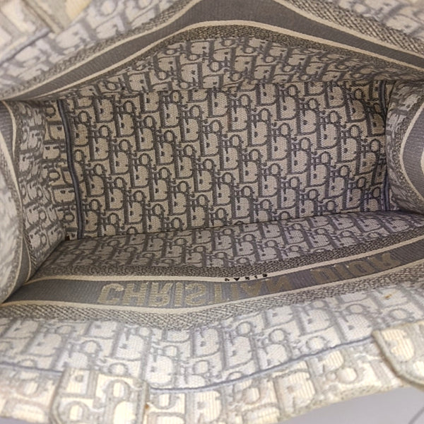 Book Tote Medium Oblique Canvas Gray