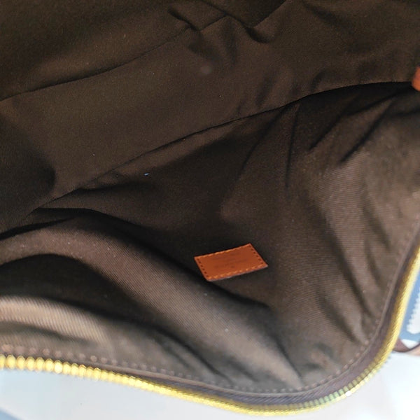 LOOP HOBO Monogram Coated Canvas Brown