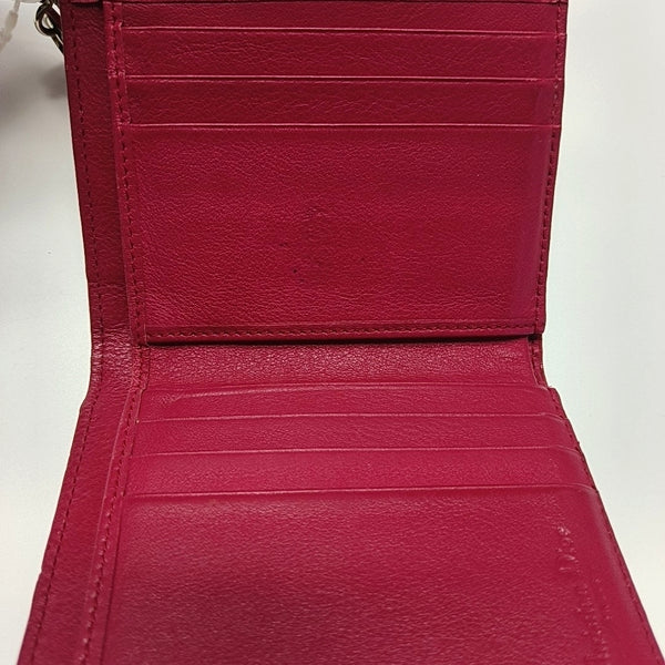 Cannage Calfskin Wallet Red