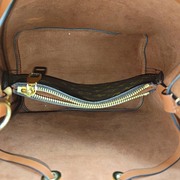 NÉONOÉ MM Monogram Coated Canvas Brown