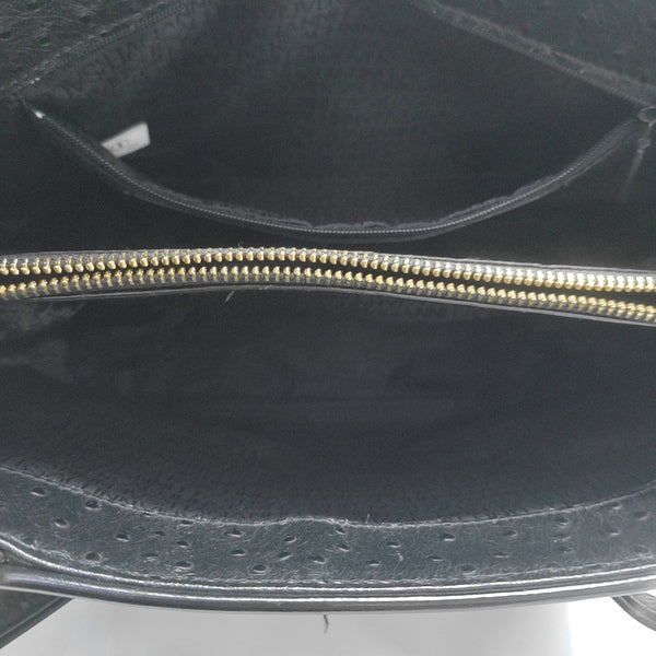 Ostrich Shoulder Bag Black