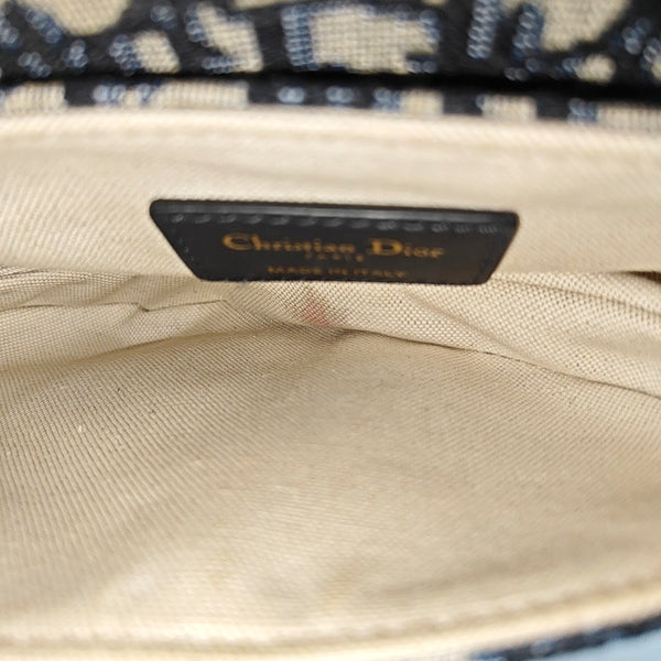 Saddle Mini Oblique Canvas Blue