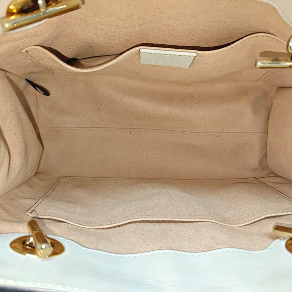 Padlock Small Monogram Coated Canvas Beige