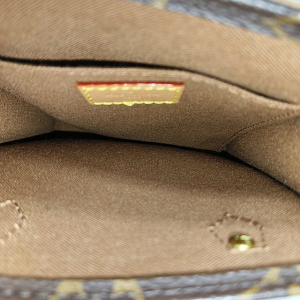 SAC PLAT Mini Monogram Coated Canvas Brown