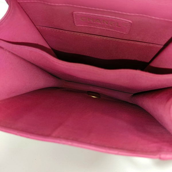 Authenticated pre-owned BOY CHANEL Quilted Calfskin Pink - Crossbody Bag at Looply