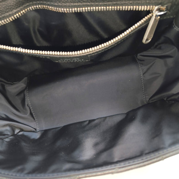Cannage Calfskin Shoulder Bag Black
