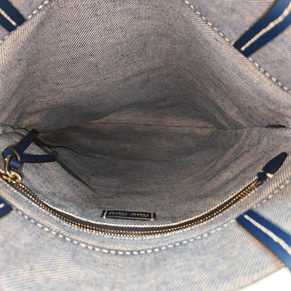 Fabric Shoulder Bag Blue