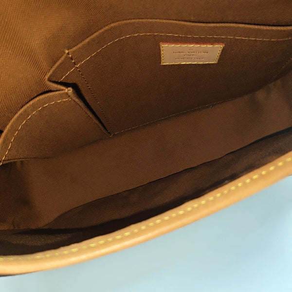 SOLOGNE PM Monogram Coated Canvas Brown