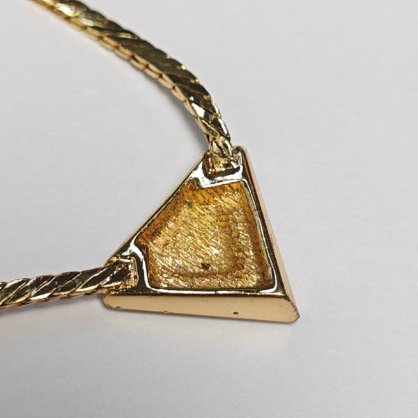 Twist Round Metal Gold Necklace