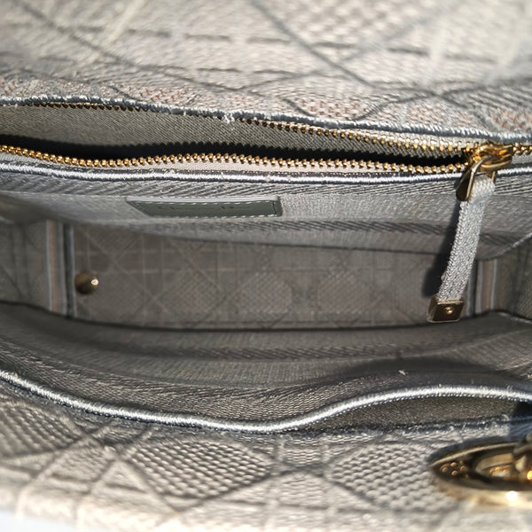 Lady D-Lite Cannage Canvas Gray