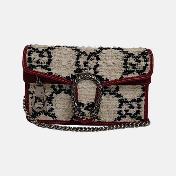 Dionysus Super Mini Monogram Wool White