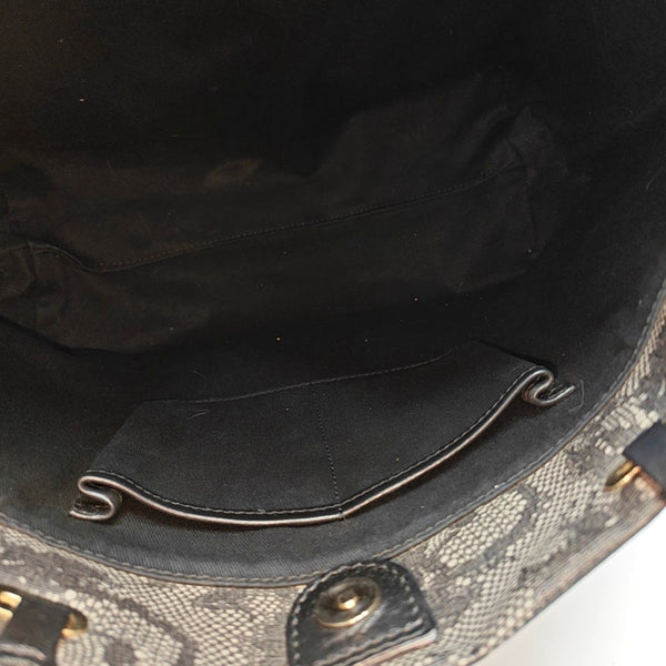 Coated Canvas Tote Bag Black
