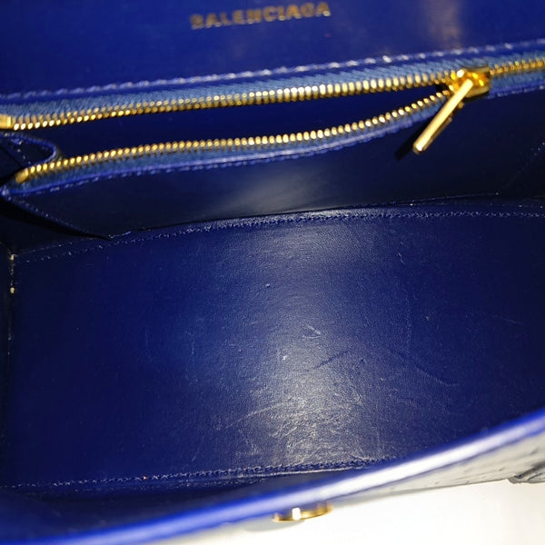 Hourglass S Calfskin Blue