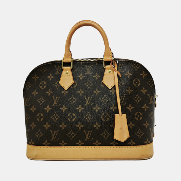 ALMA PM Monogram Coated Canvas Brown