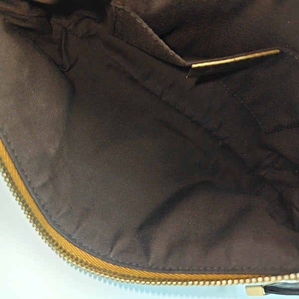 Monogram Canvas Clutch Brown
