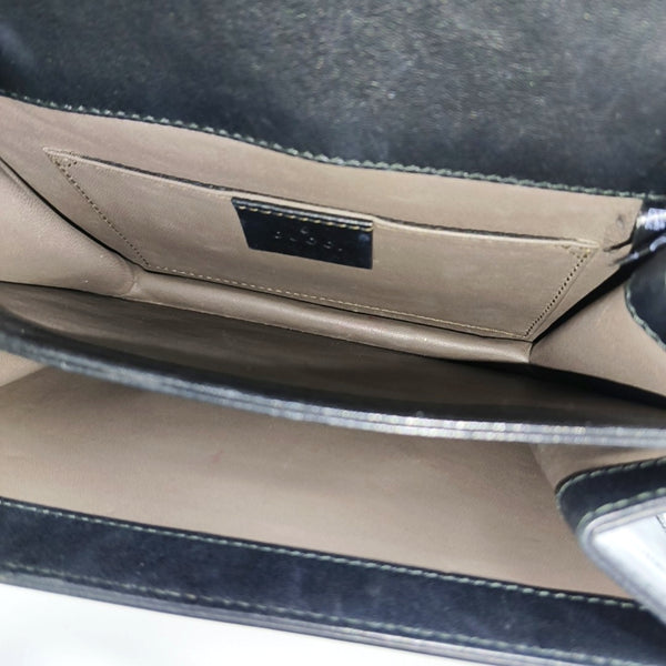 Interlocking G Small Calfskin Black
