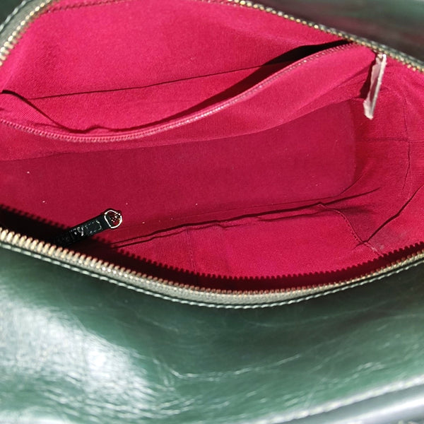 GABRIELLE Medium Quilted Calfskin Green