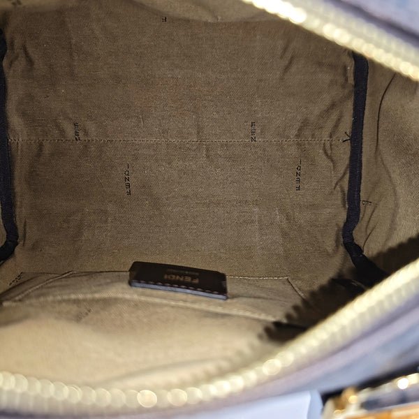 Coated Canvas Top Handle Bag Brown