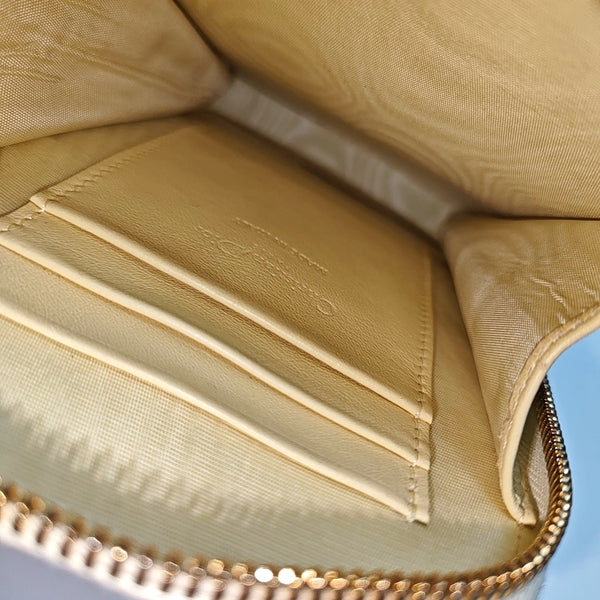 Lady Dior Mini Cannage Patent Leather Yellow