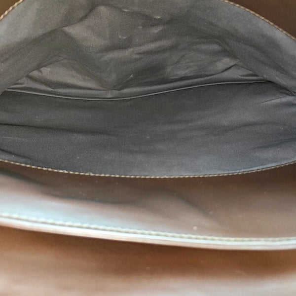 Calfskin Top Handle Bag Brown