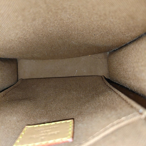 SAC PLAT Mini Monogram Coated Canvas Brown