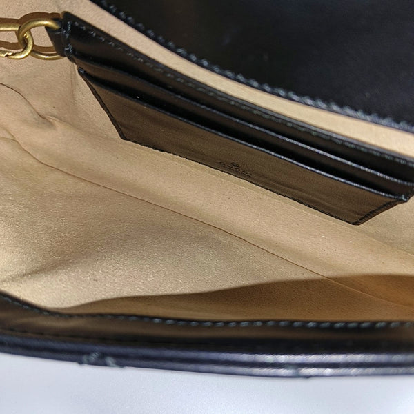 GG Marmont Mini Quilted Calfskin Black