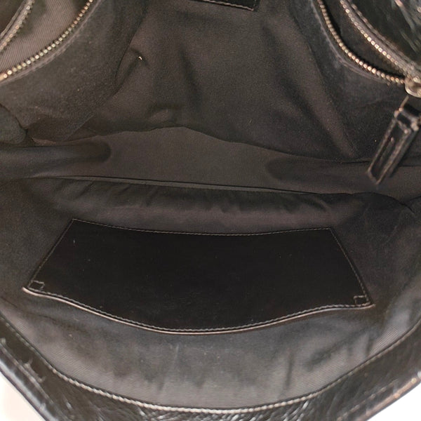 NIKI Large Chevron Calfskin Black
