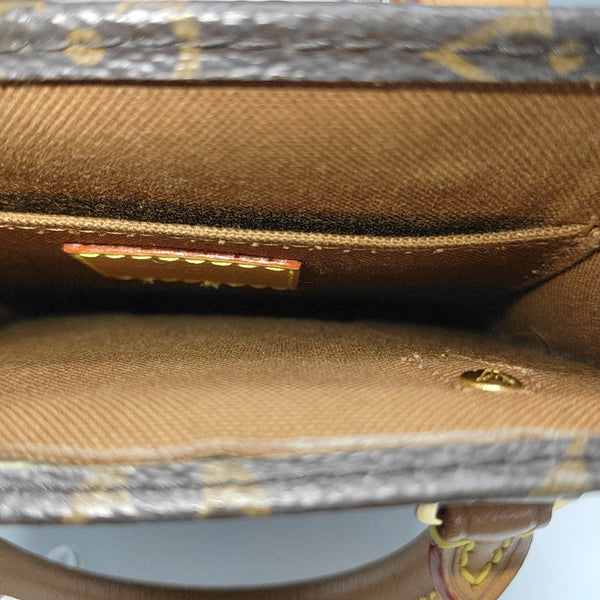 SAC PLAT Mini Monogram Coated Canvas Brown